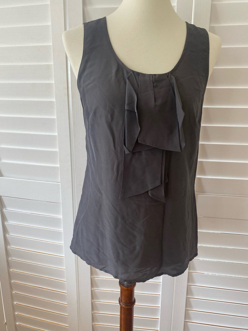 Halogen Charcoal Sleeveless Blouse